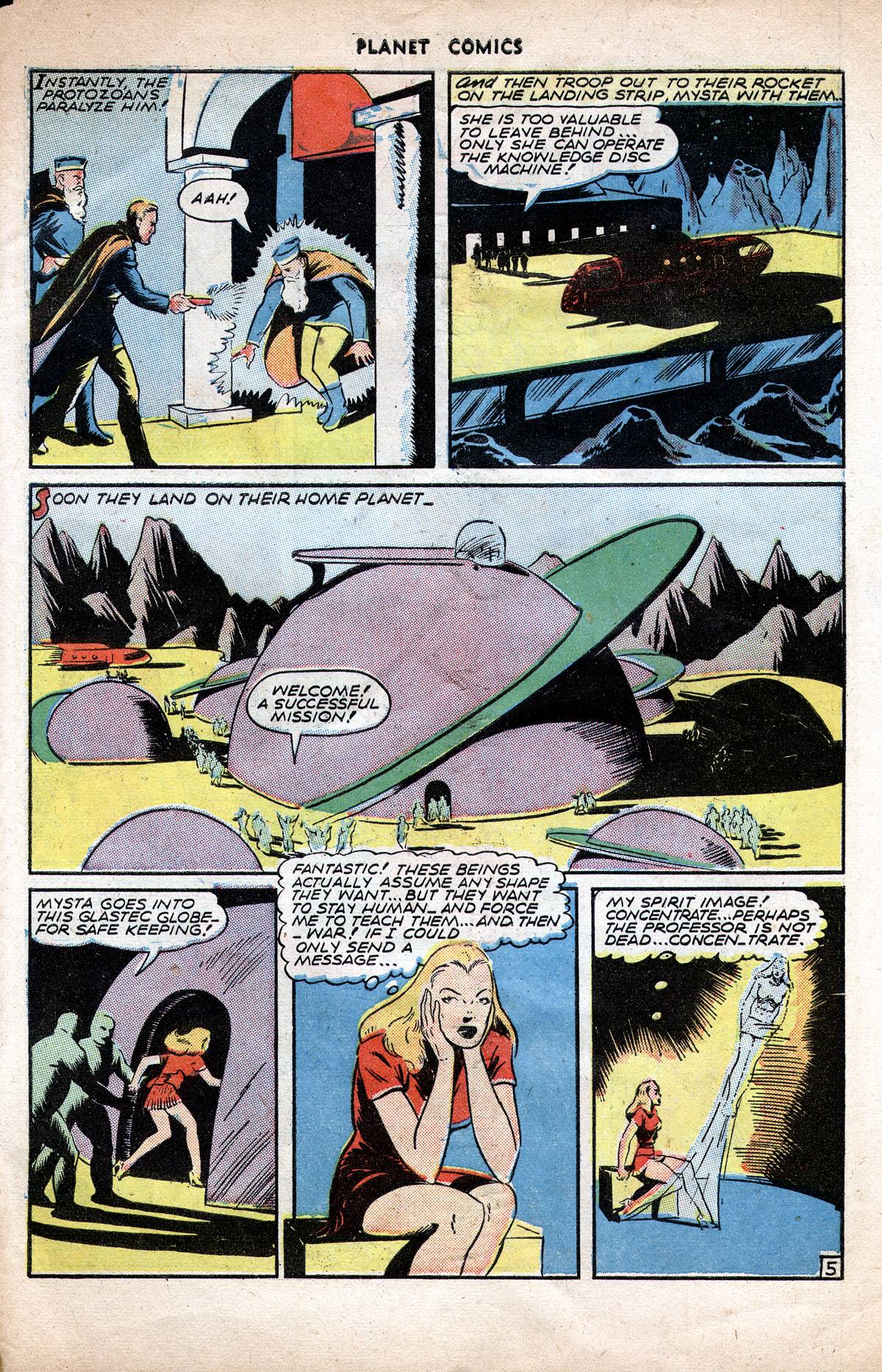Planet Comics #38 (Fiction House), page 31. Public domain (US).