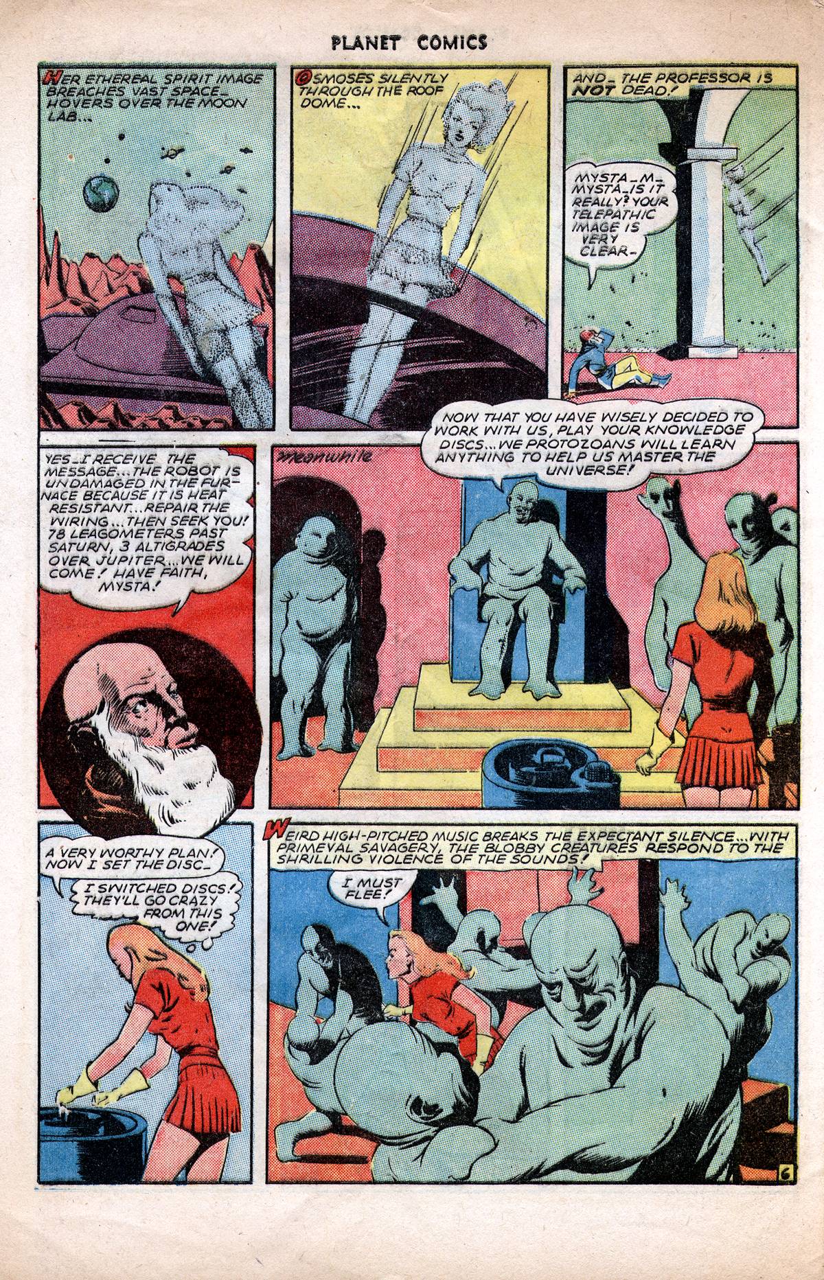 Planet Comics #38 (Fiction House), page 32. Public domain (US).
