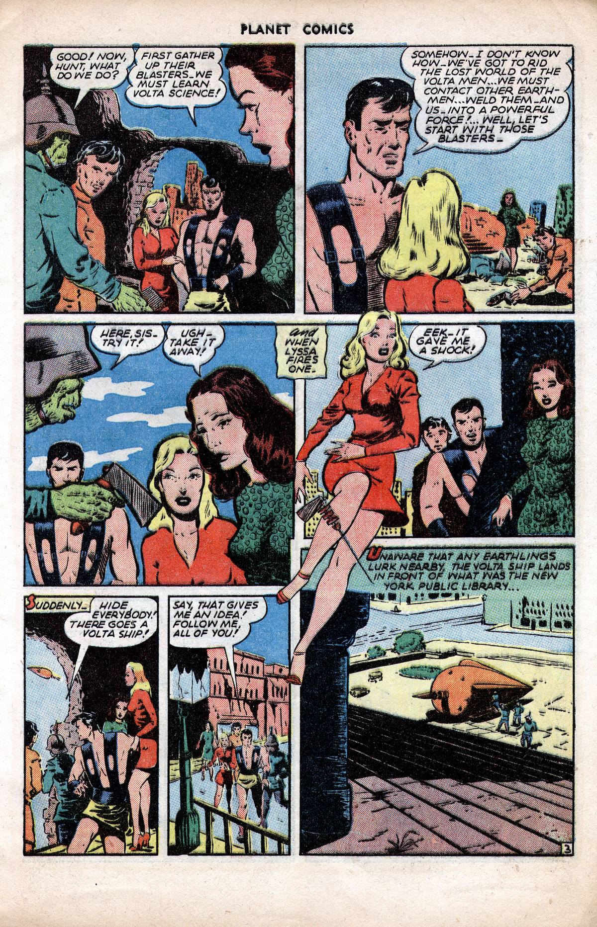 Planet Comics #38 (Fiction House), page 5. Public domain (US).