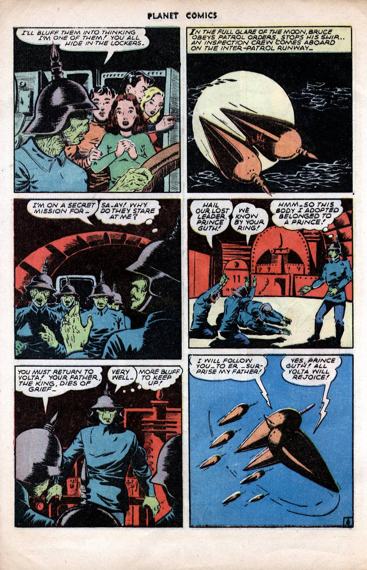 Planet Comics #38 (Fiction House), page 8. Public domain (US).