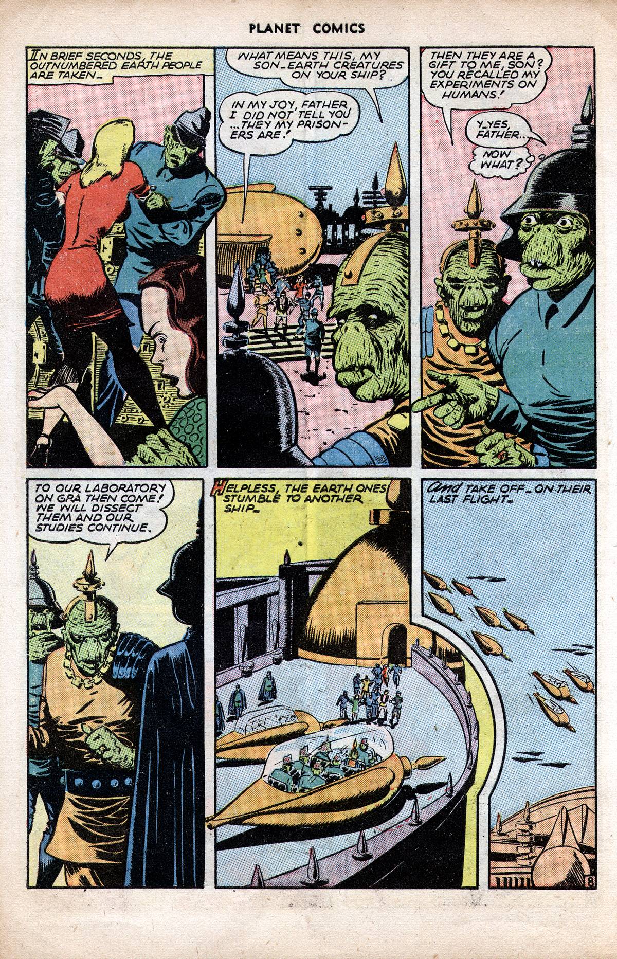Planet Comics #38 (Fiction House), page 10. Public domain (US).