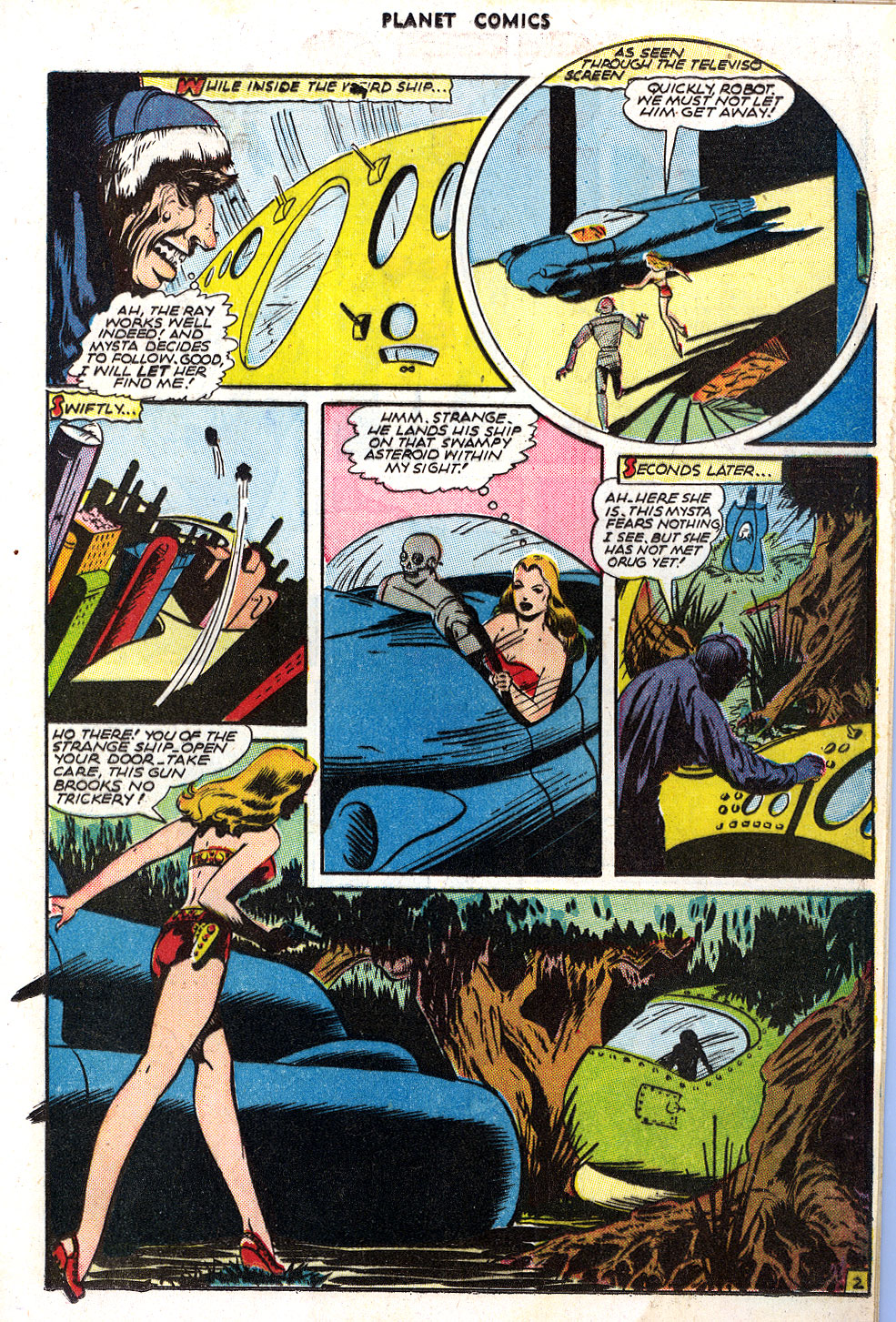 Planet Comics #39 (Fiction House), page 13. Public domain (US).