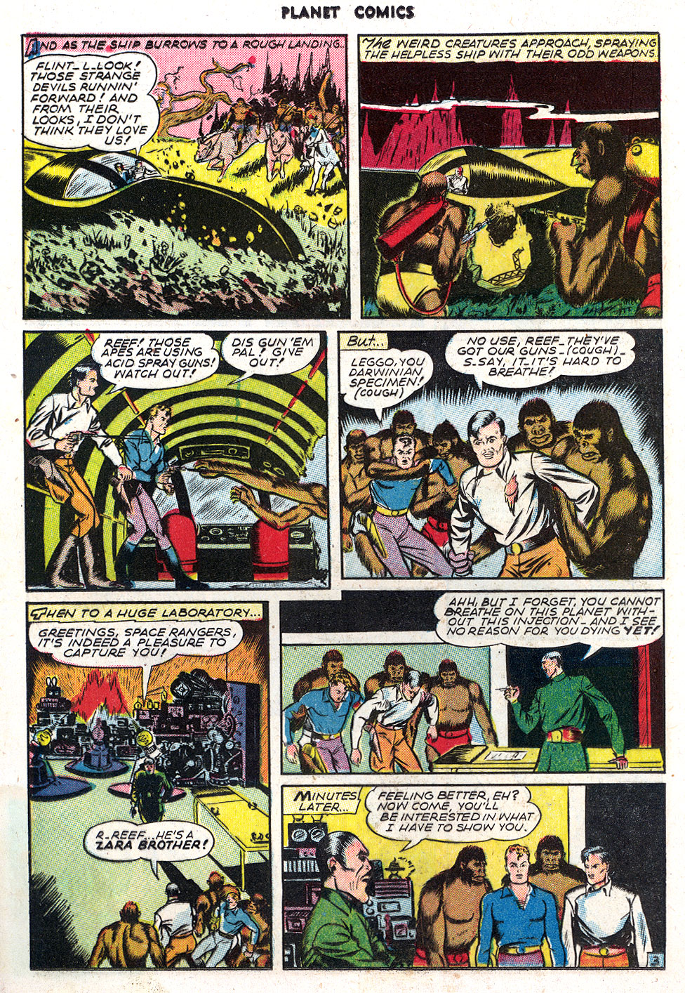 Planet Comics #39 (Fiction House), page 20. Public domain (US).