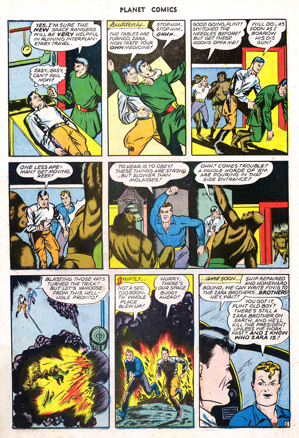 Planet Comics #39 (Fiction House), page 22. Public domain (US).