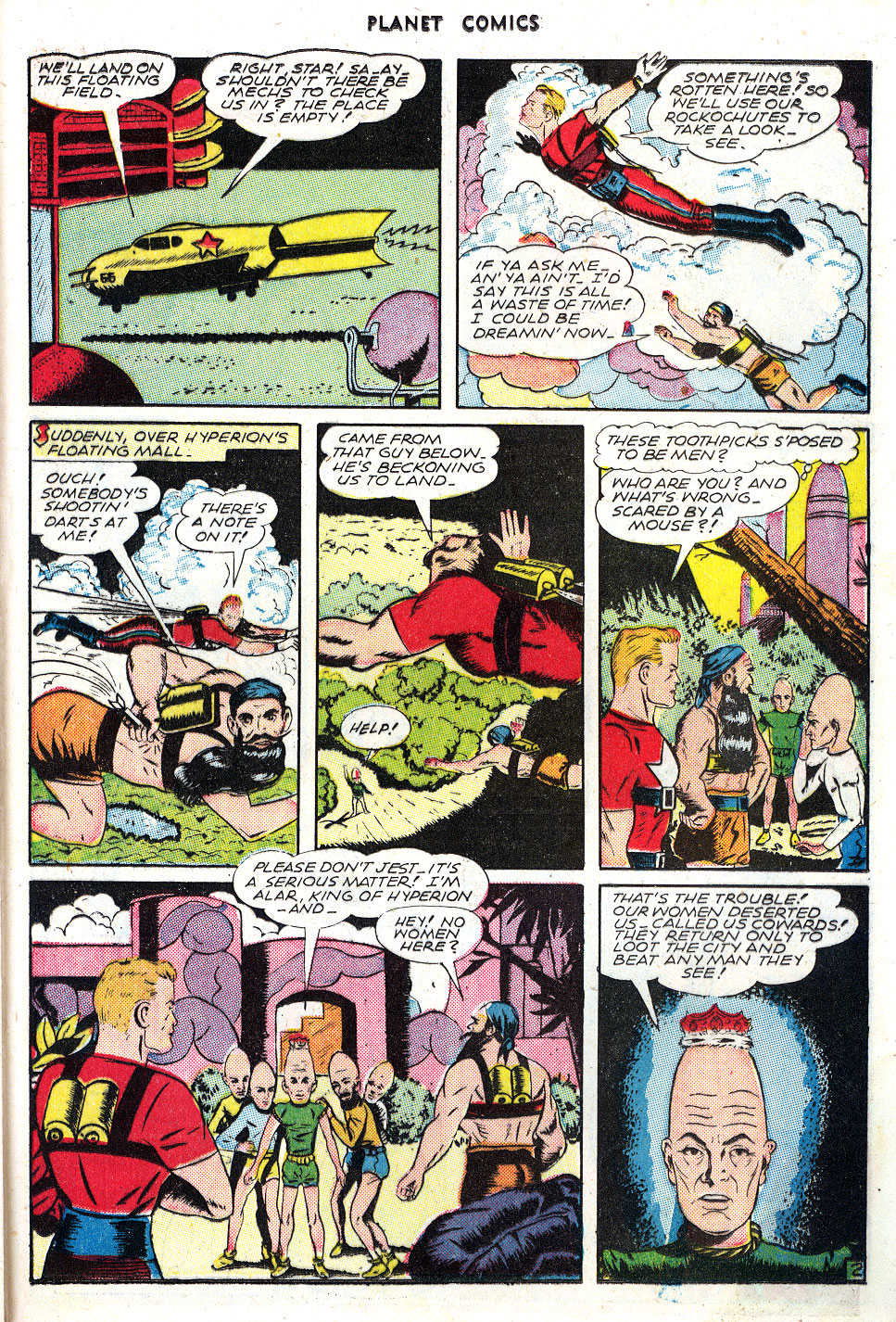 Planet Comics #39 (Fiction House), page 25. Public domain (US).