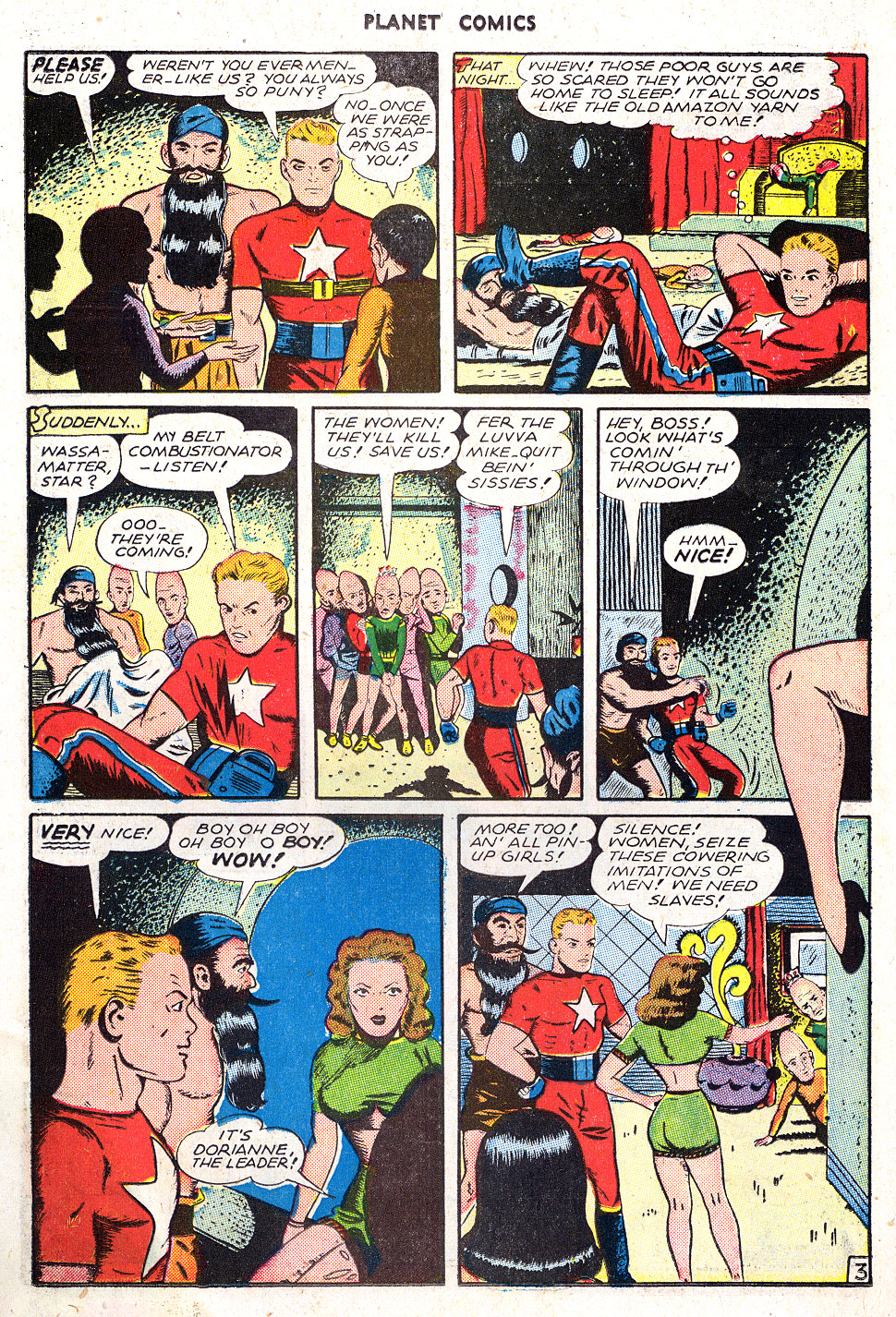 Planet Comics #39 (Fiction House), page 26. Public domain (US).