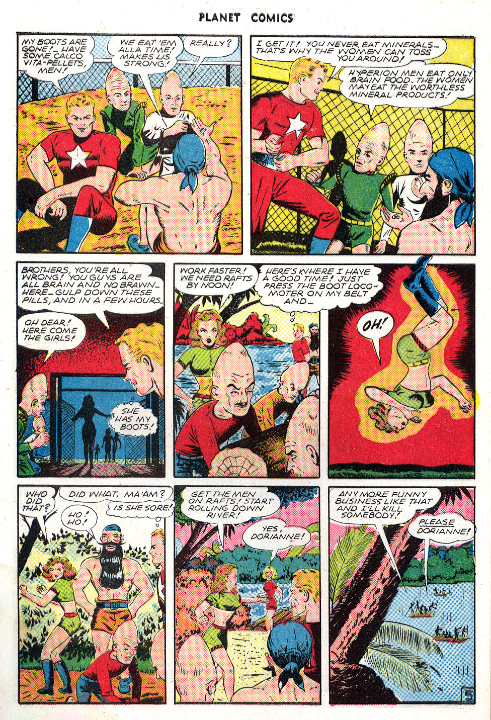 Planet Comics #39 (Fiction House), page 28. Public domain (US).