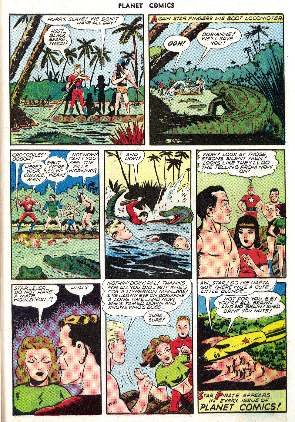 Planet Comics #39 (Fiction House), page 29. Public domain (US).