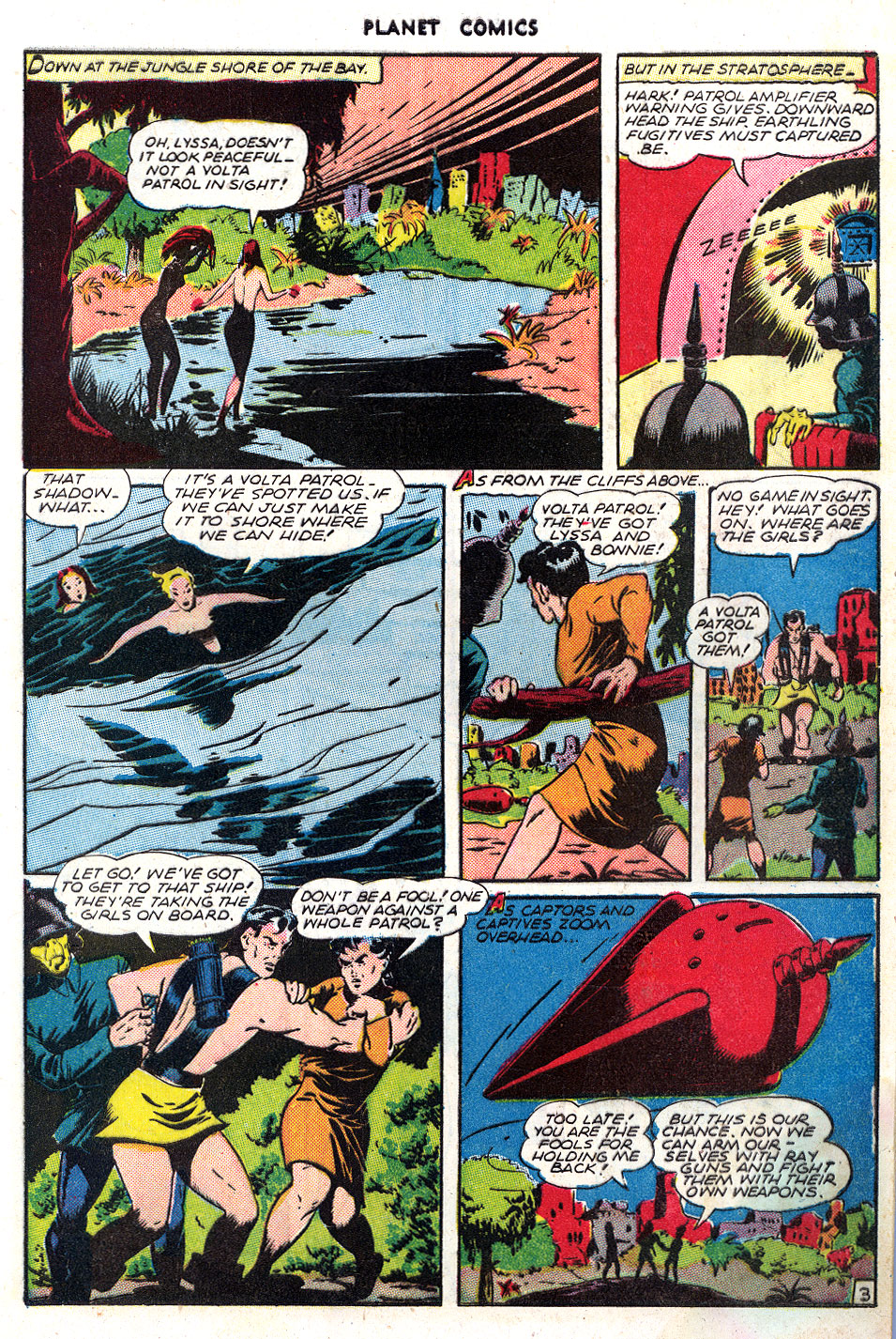 Planet Comics #39 (Fiction House), page 5. Public domain (US).