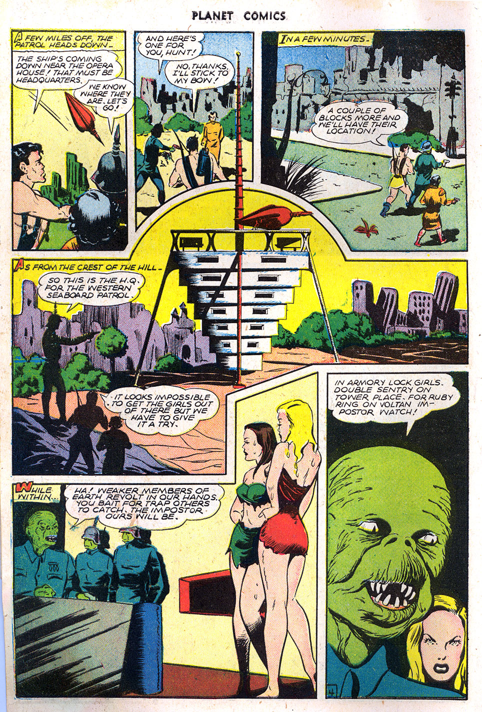Planet Comics #39 (Fiction House), page 6. Public domain (US).