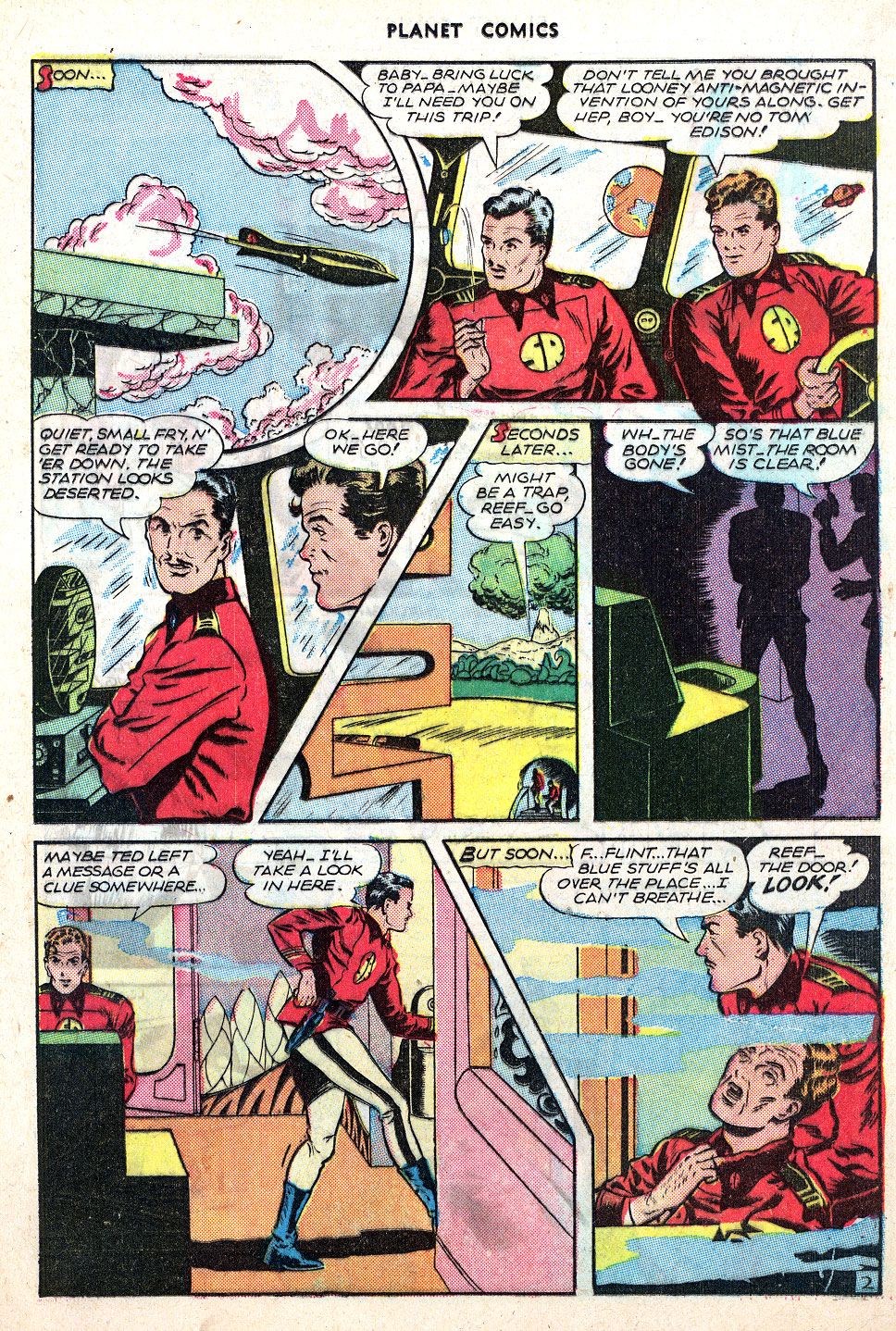 Planet Comics #40 (Fiction House), page 13. Public domain (US).