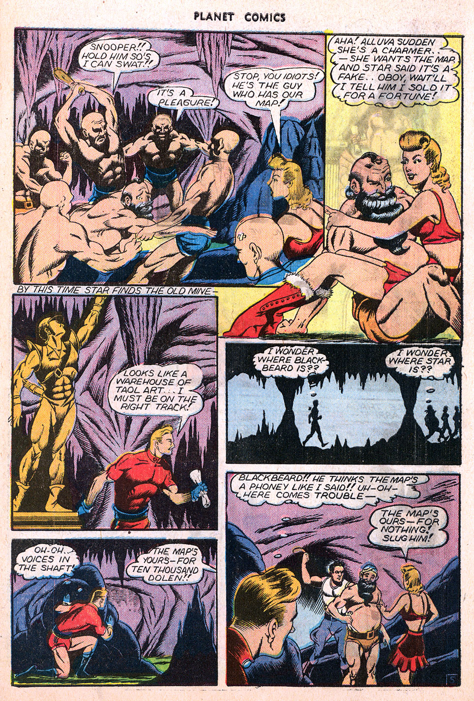 Planet Comics #40 (Fiction House), page 27. Public domain (US).