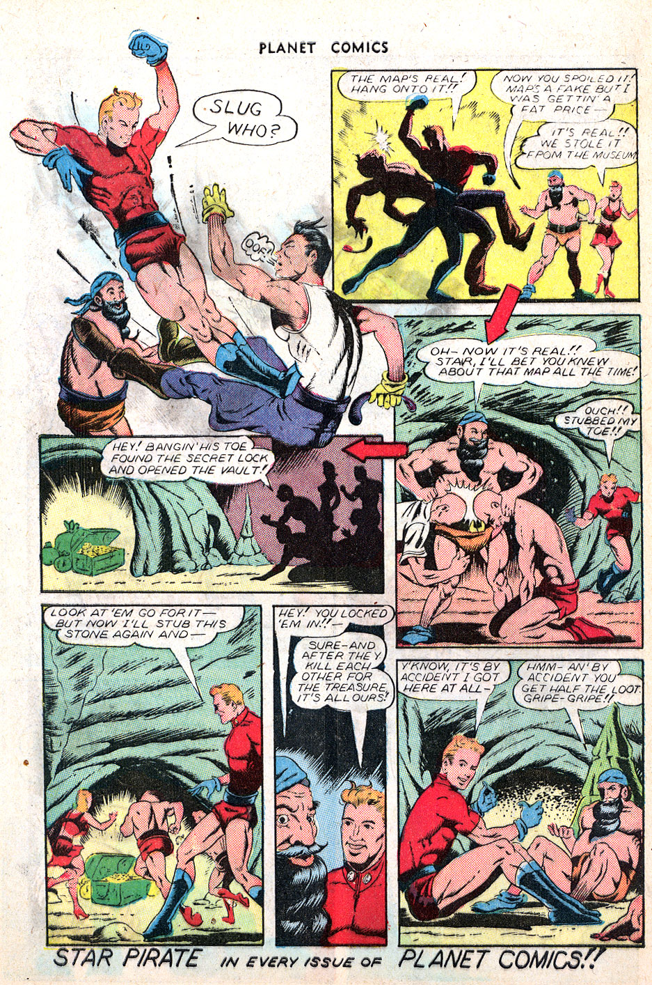 Planet Comics #40 (Fiction House), page 28. Public domain (US).