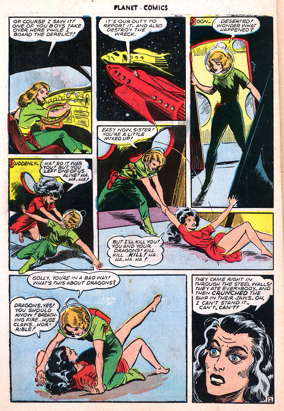 Planet Comics #40 (Fiction House), page 30. Public domain (US).