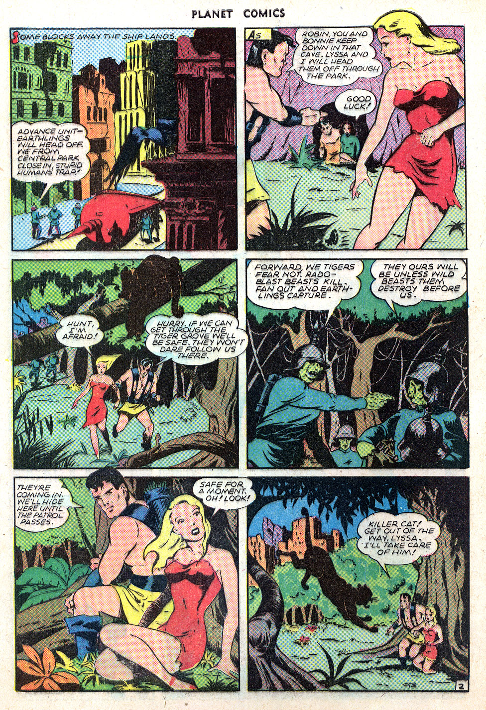 Planet Comics #40 (Fiction House), page 4. Public domain (US).