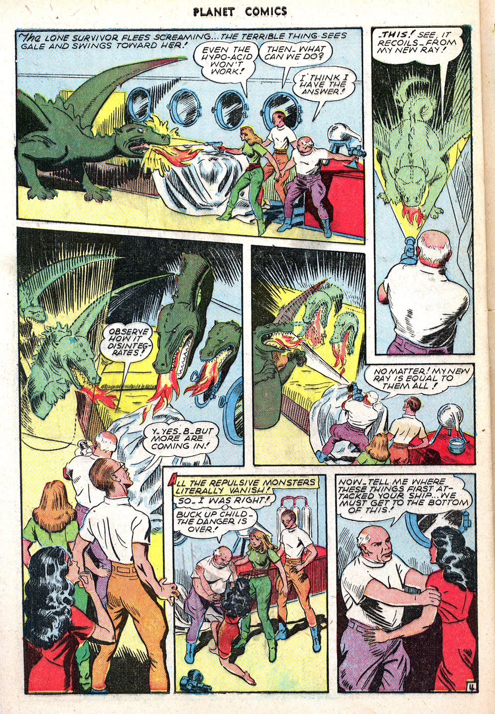 Planet Comics #40 (Fiction House), page 32. Public domain (US).