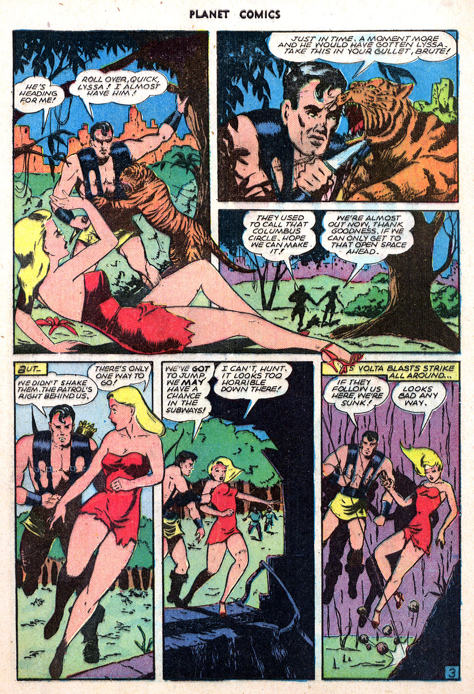 Planet Comics #40 (Fiction House), page 5. Public domain (US).
