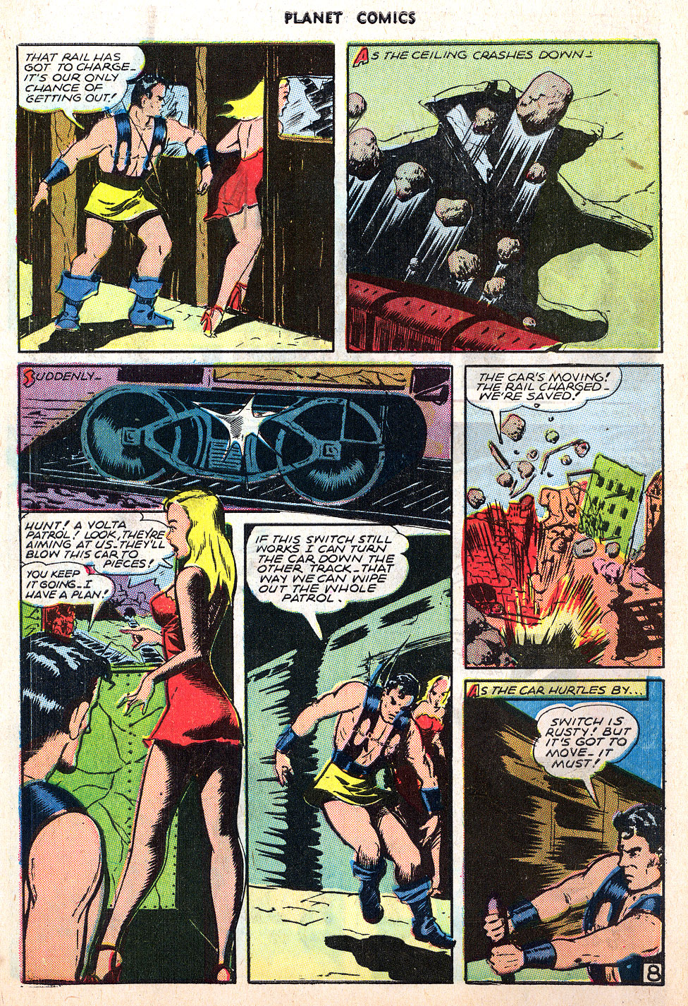 Planet Comics #40 (Fiction House), page 10. Public domain (US).