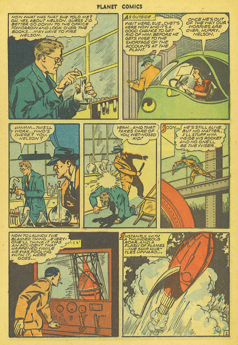 Planet Comics #41 (Fiction House), page 21. Public domain (US).