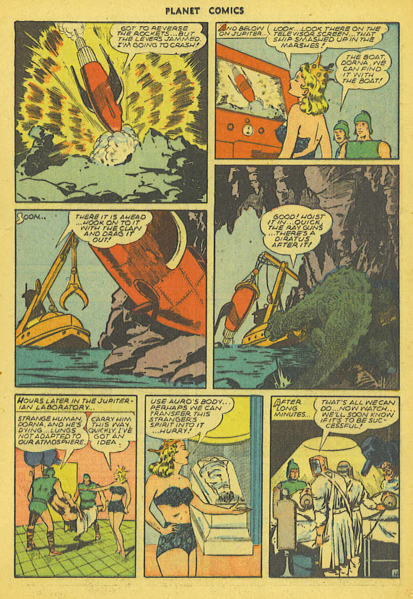 Planet Comics #41 (Fiction House), page 23. Public domain (US).