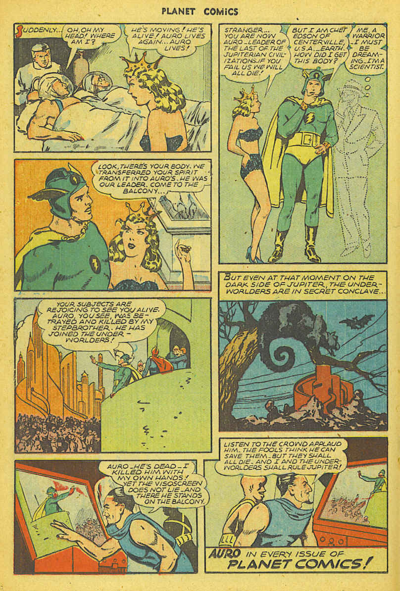 Planet Comics #41 (Fiction House), page 24. Public domain (US).