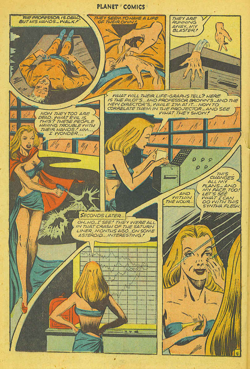 Planet Comics #41 (Fiction House), page 38. Public domain (US).