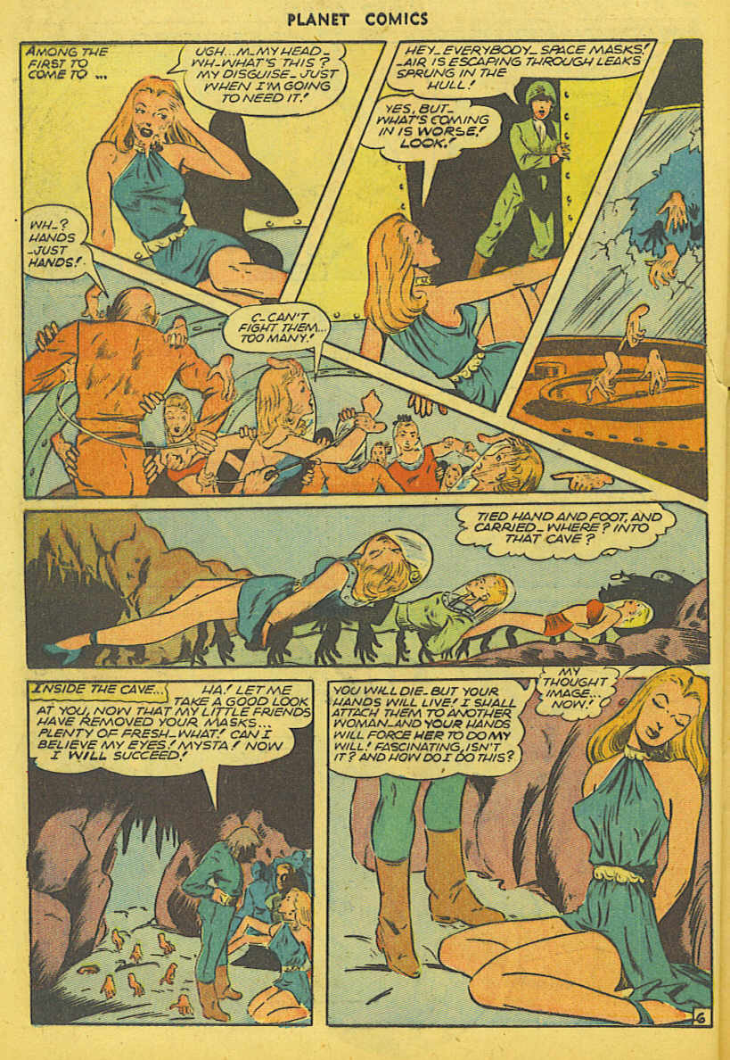 Planet Comics #41 (Fiction House), page 40. Public domain (US).