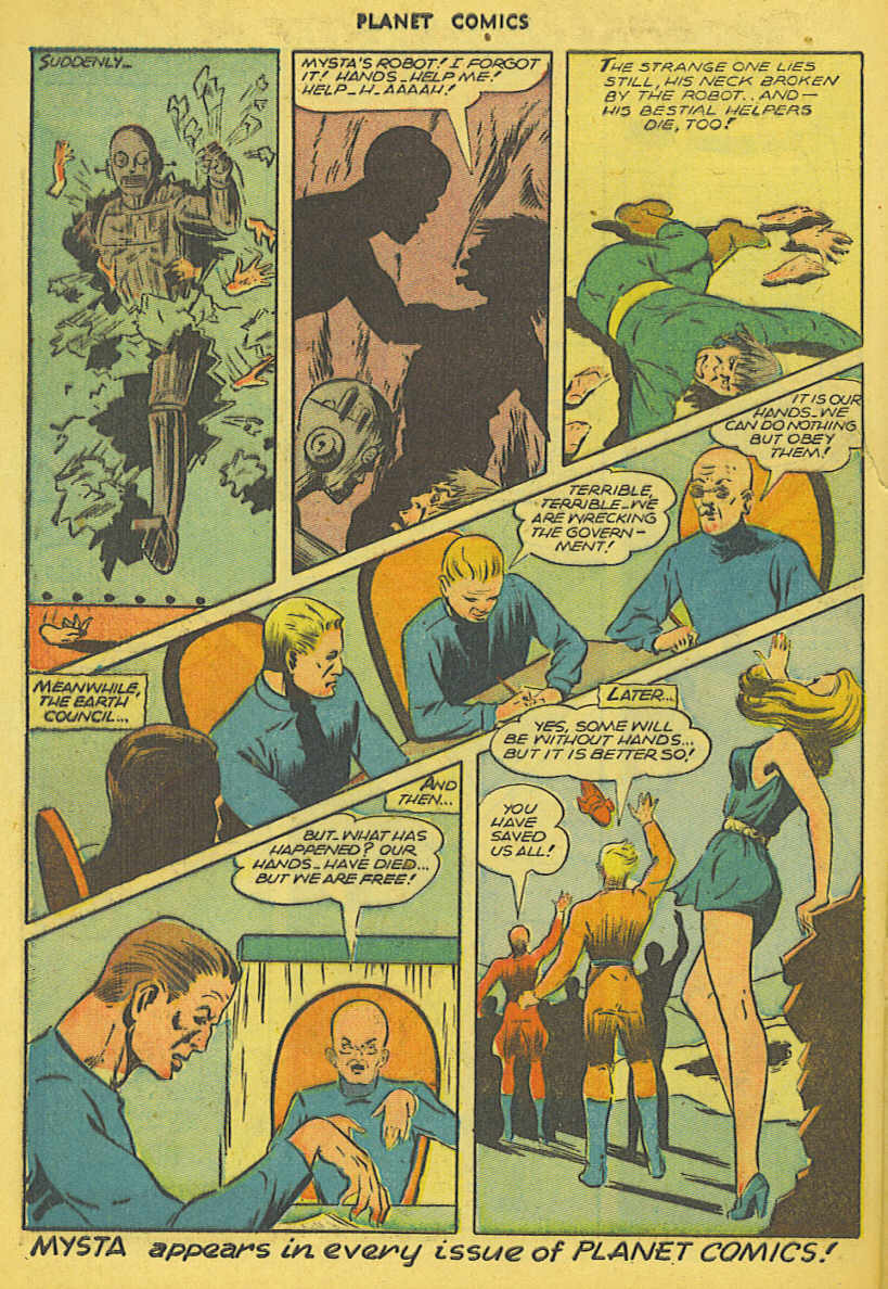 Planet Comics #41 (Fiction House), page 42. Public domain (US).