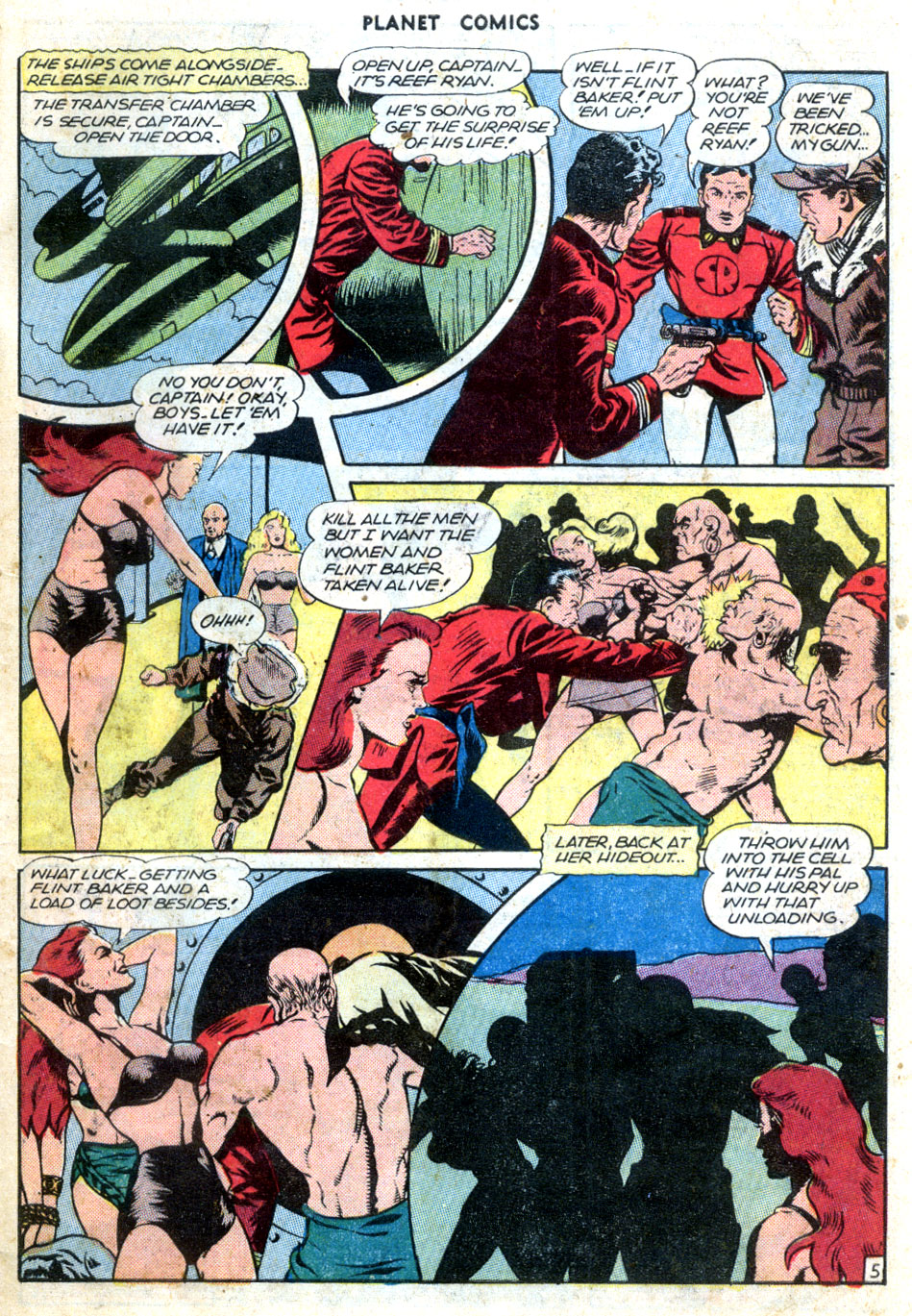 Planet Comics #41 (Fiction House), page 47. Public domain (US).