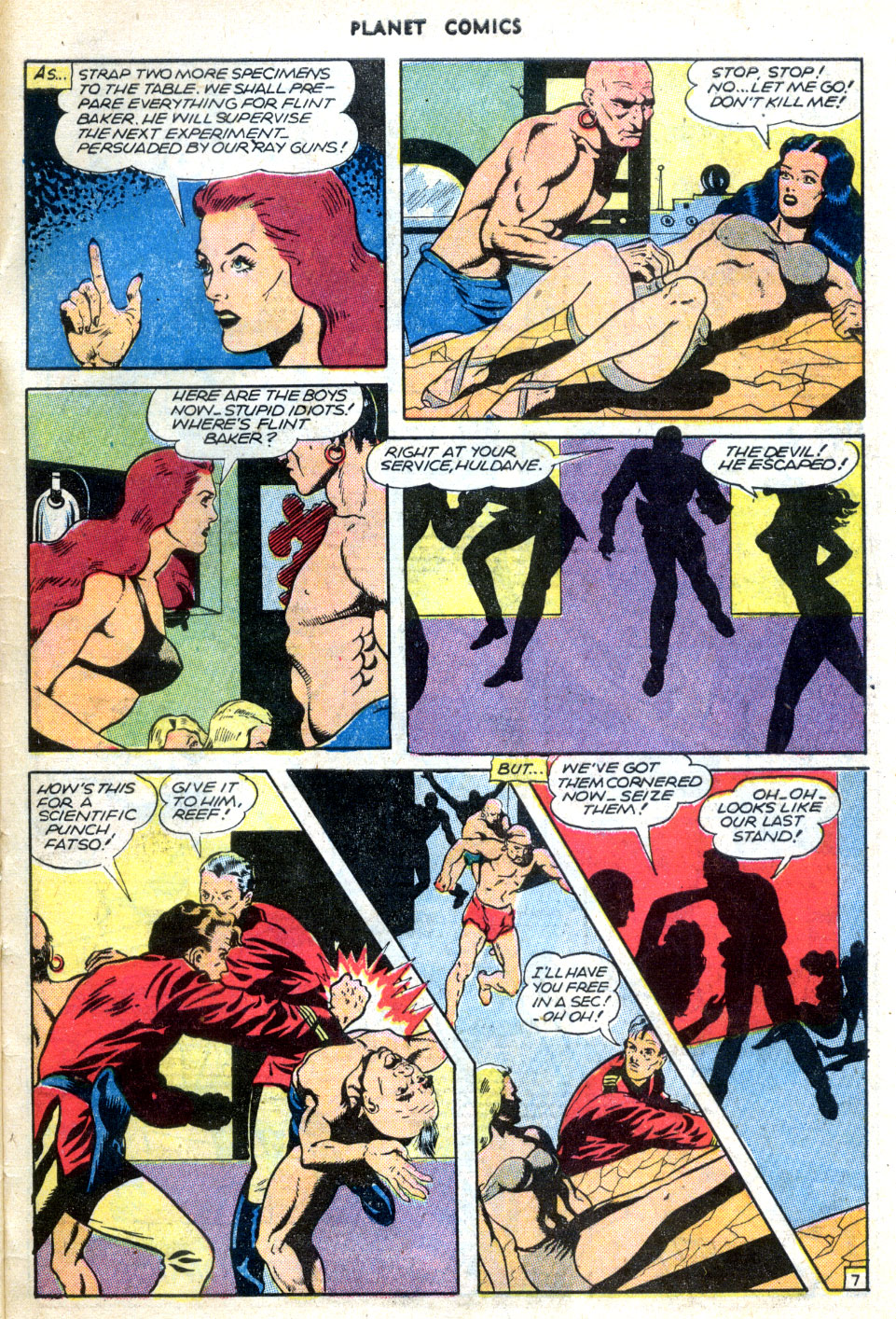 Planet Comics #41 (Fiction House), page 49. Public domain (US).