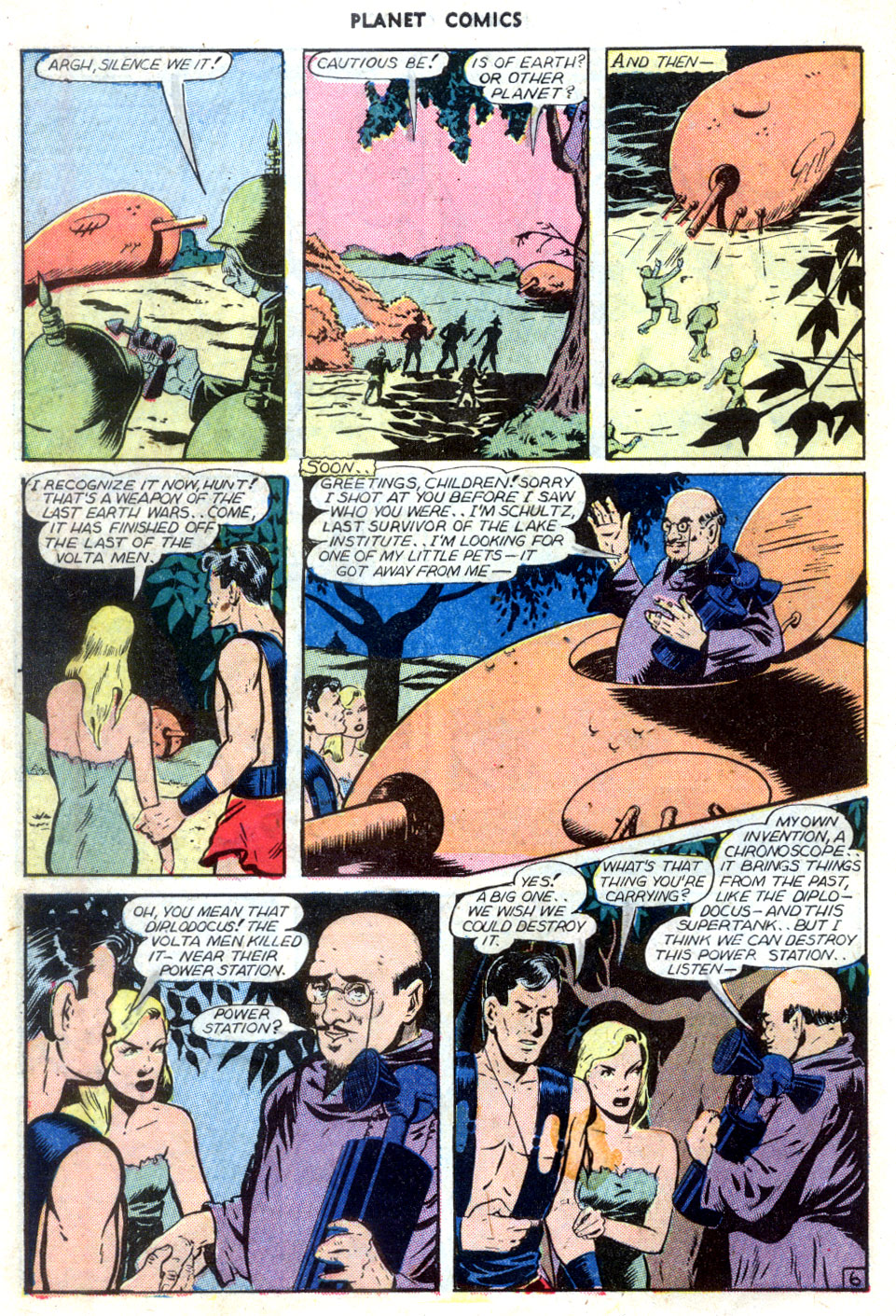 Planet Comics #41 (Fiction House), page 8. Public domain (US).