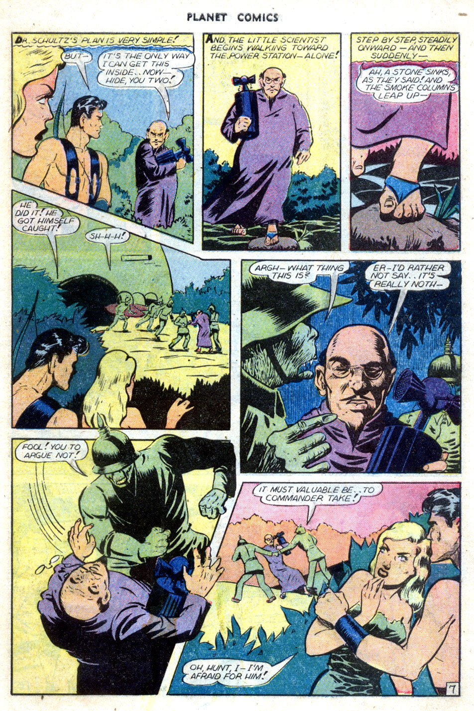 Planet Comics #41 (Fiction House), page 9. Public domain (US).