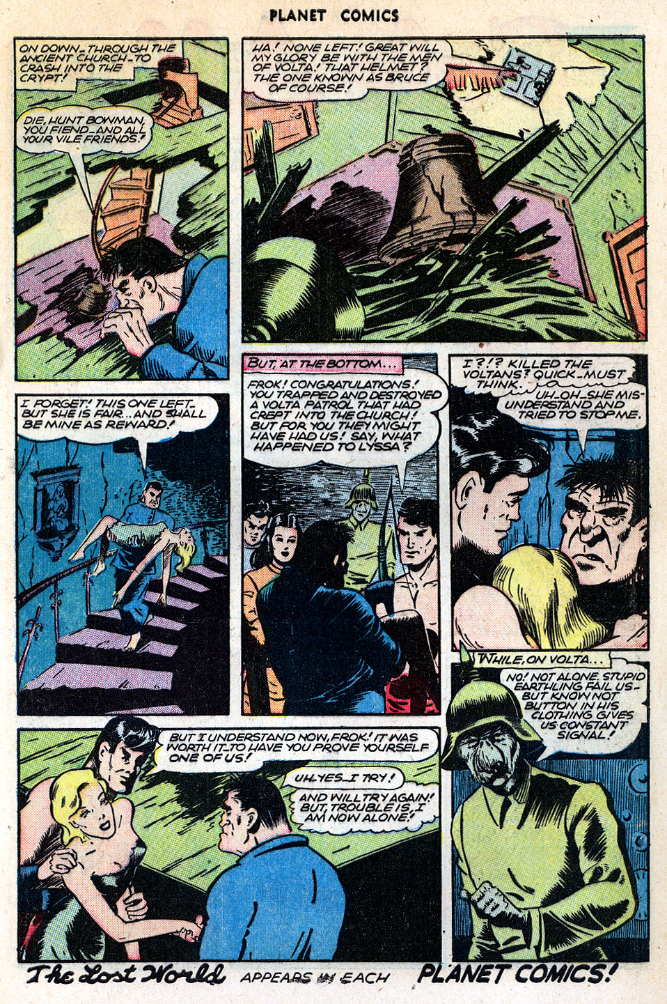 Planet Comics #42 (Fiction House), page 13. Public domain (US).