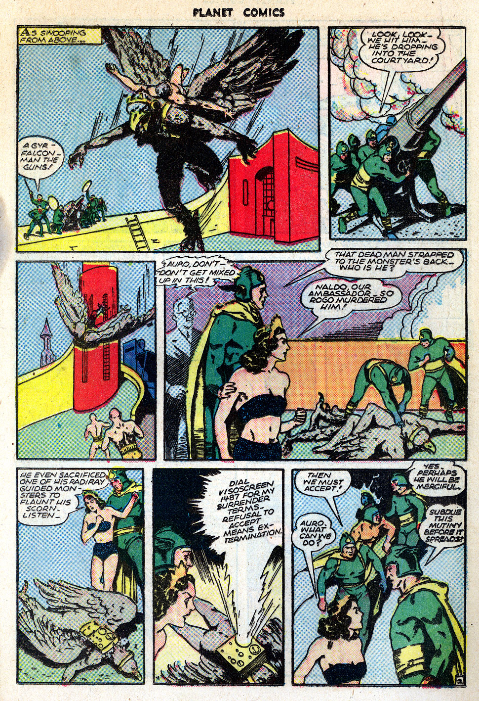 Planet Comics #42 (Fiction House), page 21. Public domain (US).