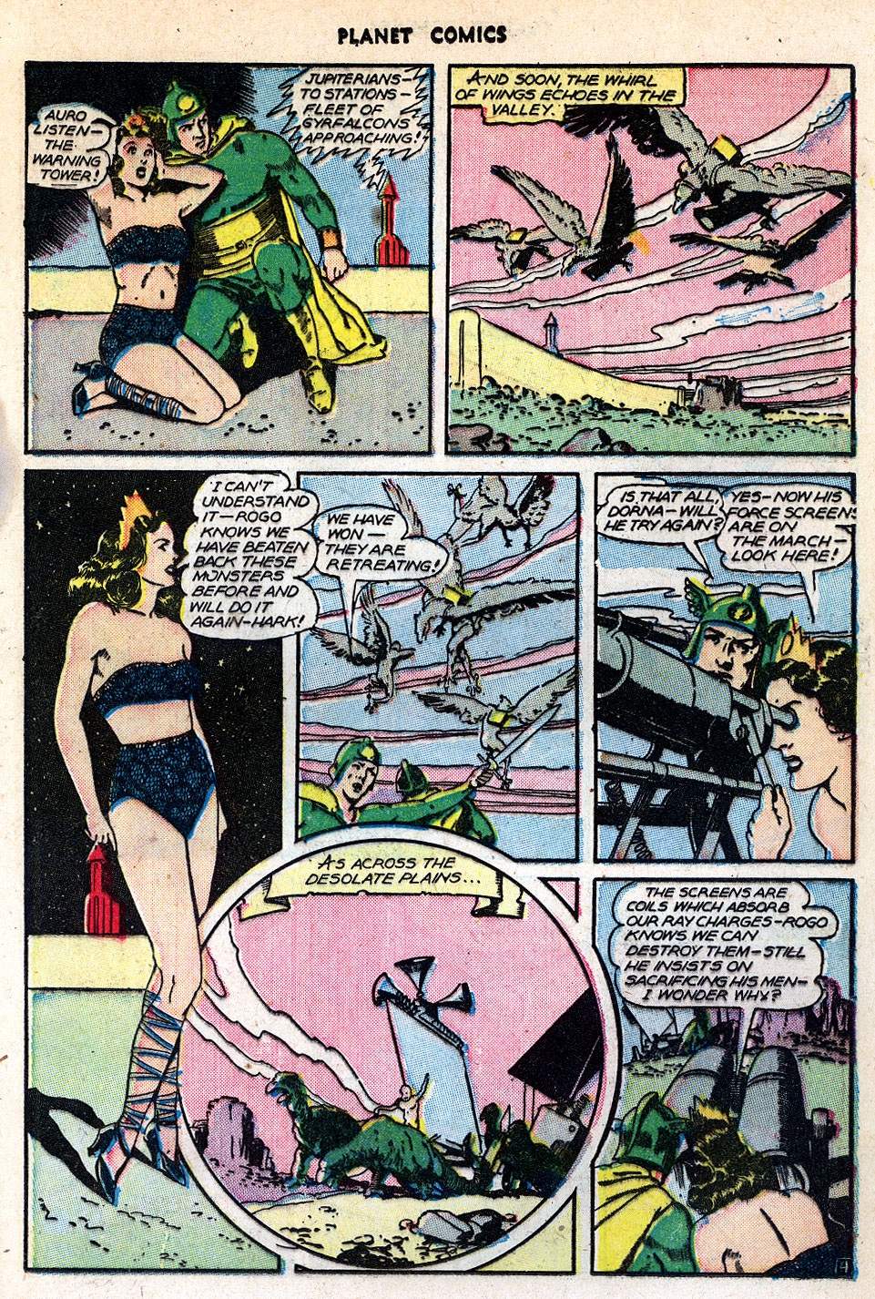Planet Comics #42 (Fiction House), page 23. Public domain (US).