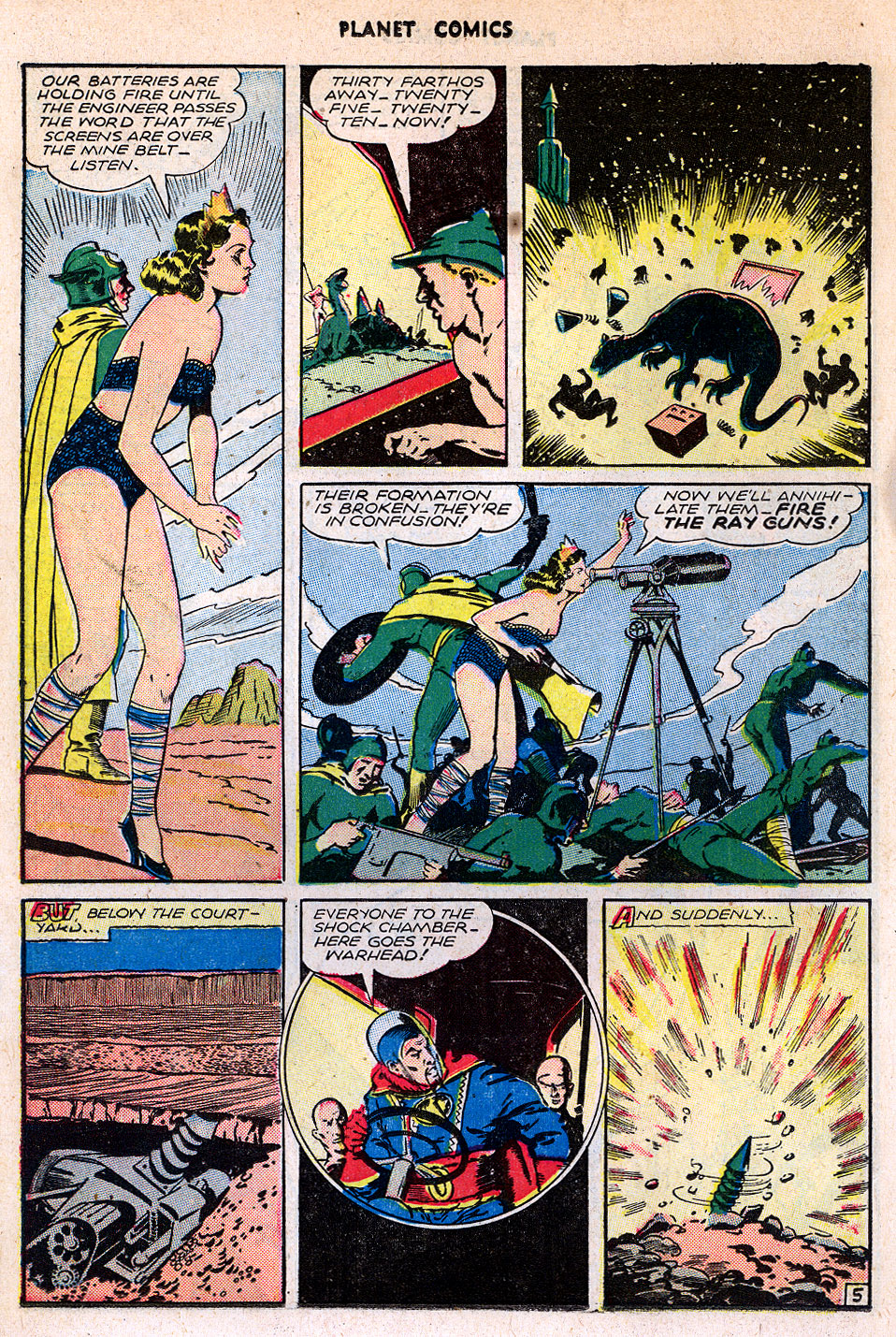 Planet Comics #42 (Fiction House), page 24. Public domain (US).