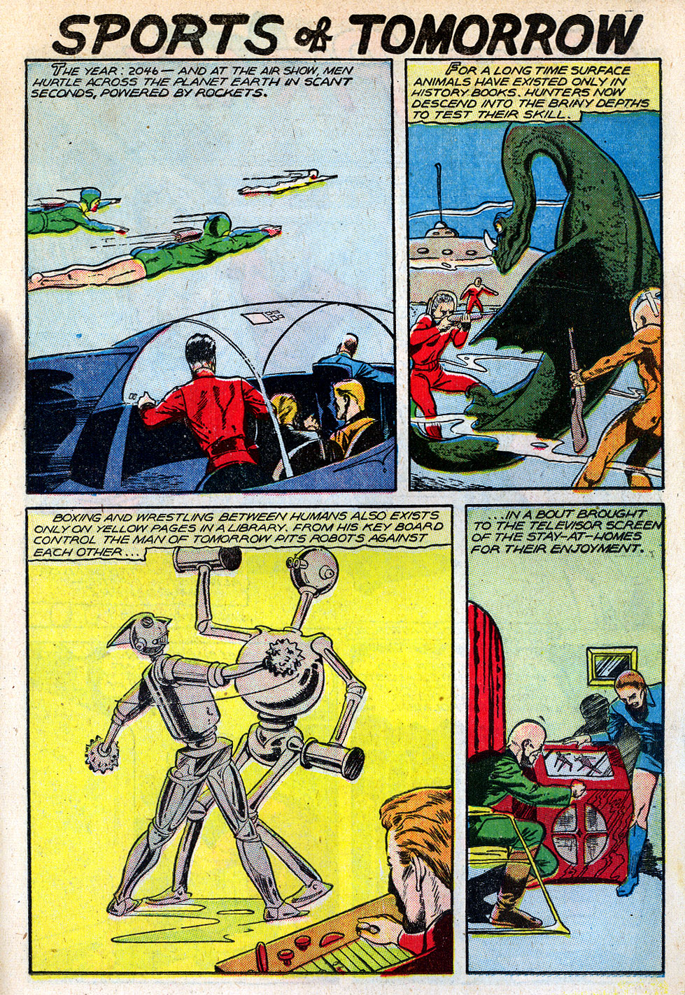 Planet Comics #42 (Fiction House), page 27. Public domain (US).