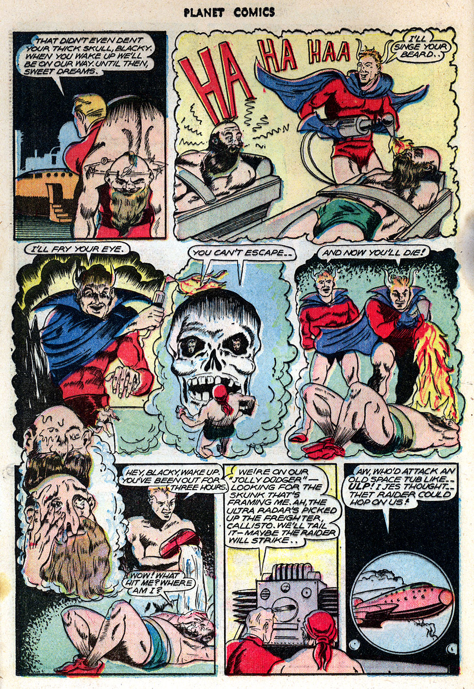 Planet Comics #42 (Fiction House), page 30. Public domain (US).