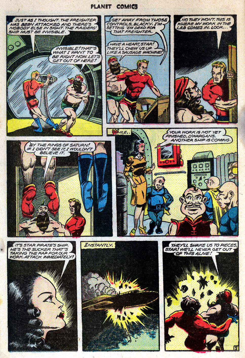 Planet Comics #42 (Fiction House), page 32. Public domain (US).