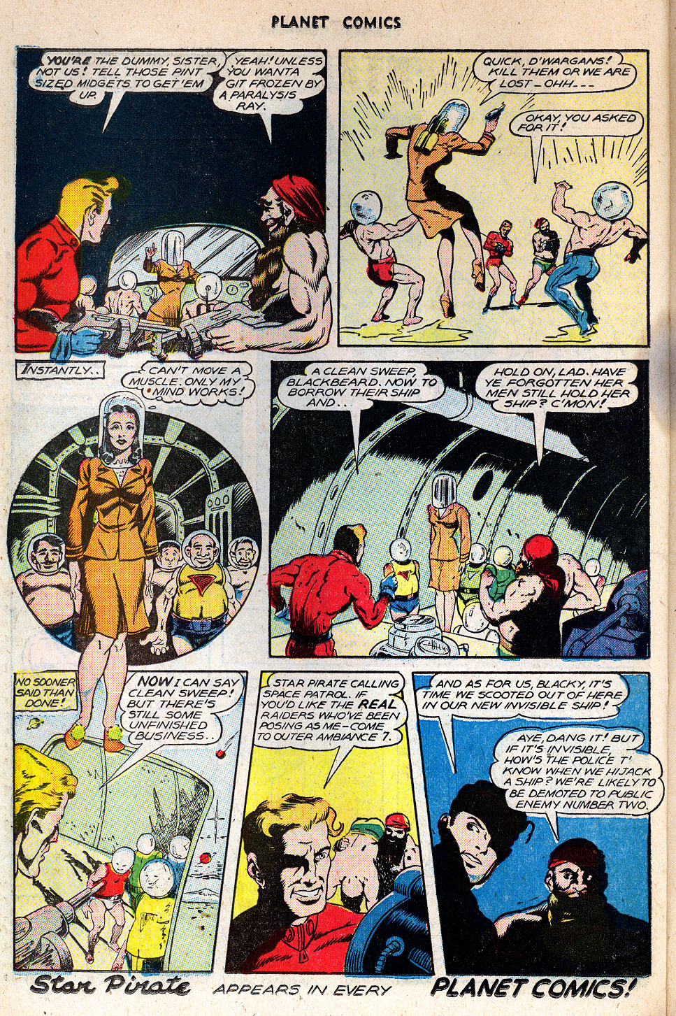Planet Comics #42 (Fiction House), page 34. Public domain (US).