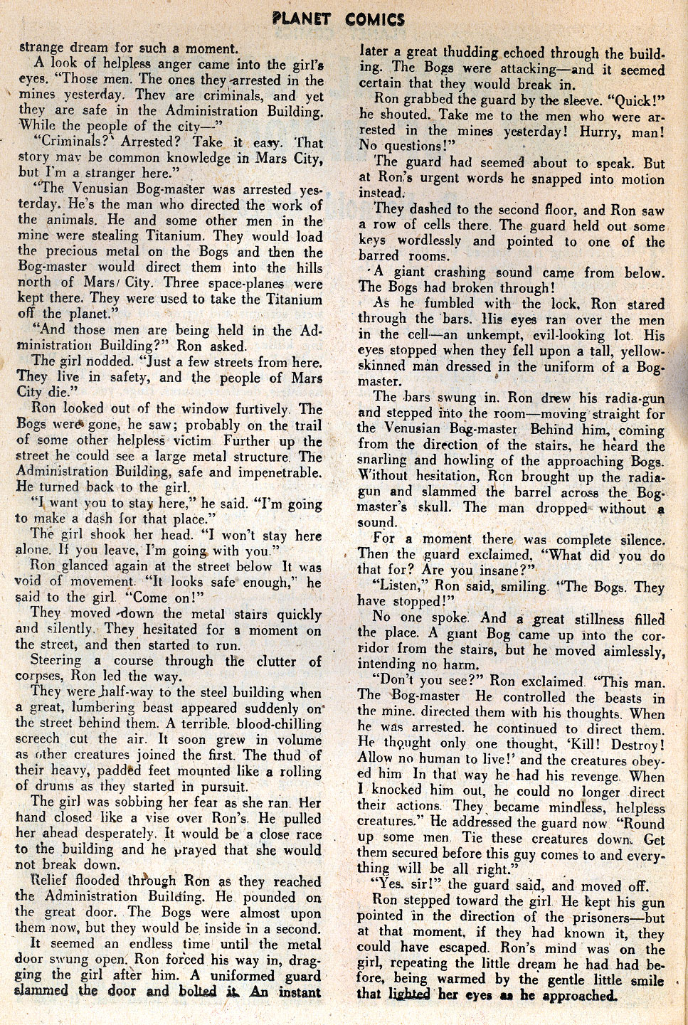 Planet Comics #42 (Fiction House), page 36. Public domain (US).