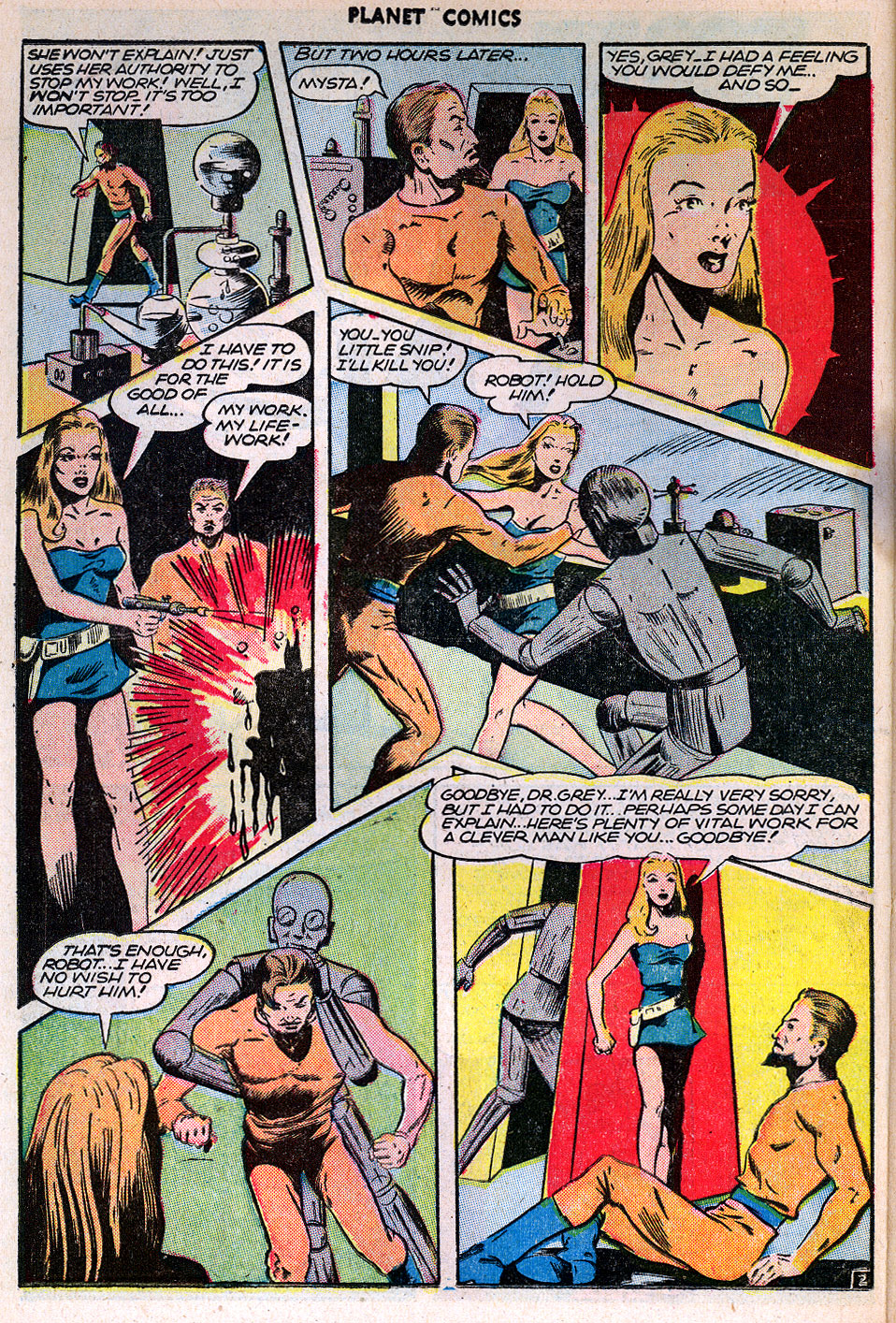 Planet Comics #42 (Fiction House), page 38. Public domain (US).