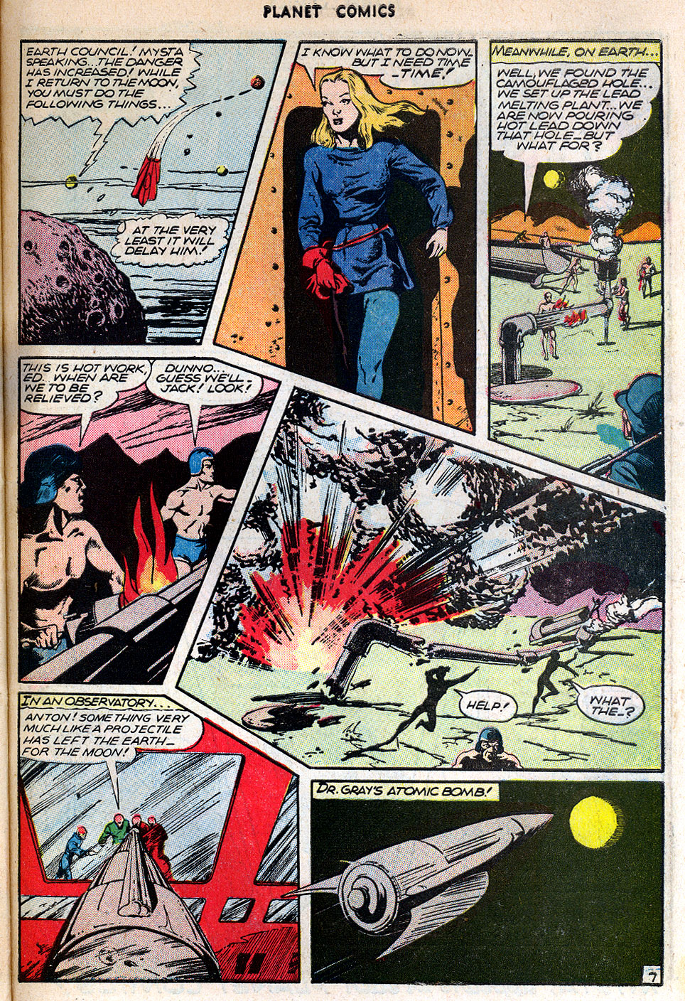 Planet Comics #42 (Fiction House), page 43. Public domain (US).