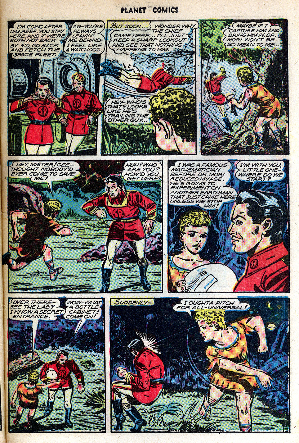 Planet Comics #42 (Fiction House), page 47. Public domain (US).