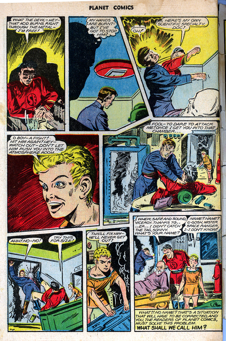 Planet Comics #42 (Fiction House), page 50. Public domain (US).