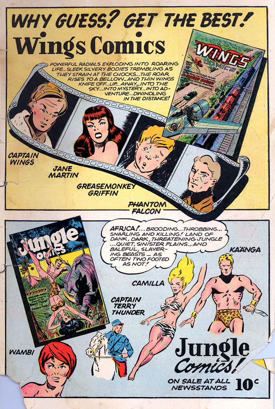 Planet Comics #42 (Fiction House), page 51. Public domain (US).