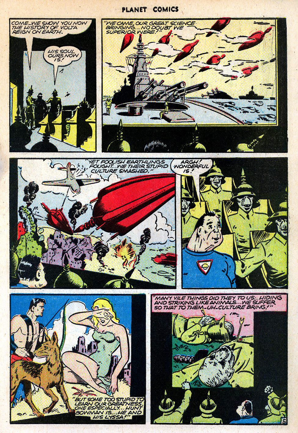 Planet Comics #42 (Fiction House), page 7. Public domain (US).