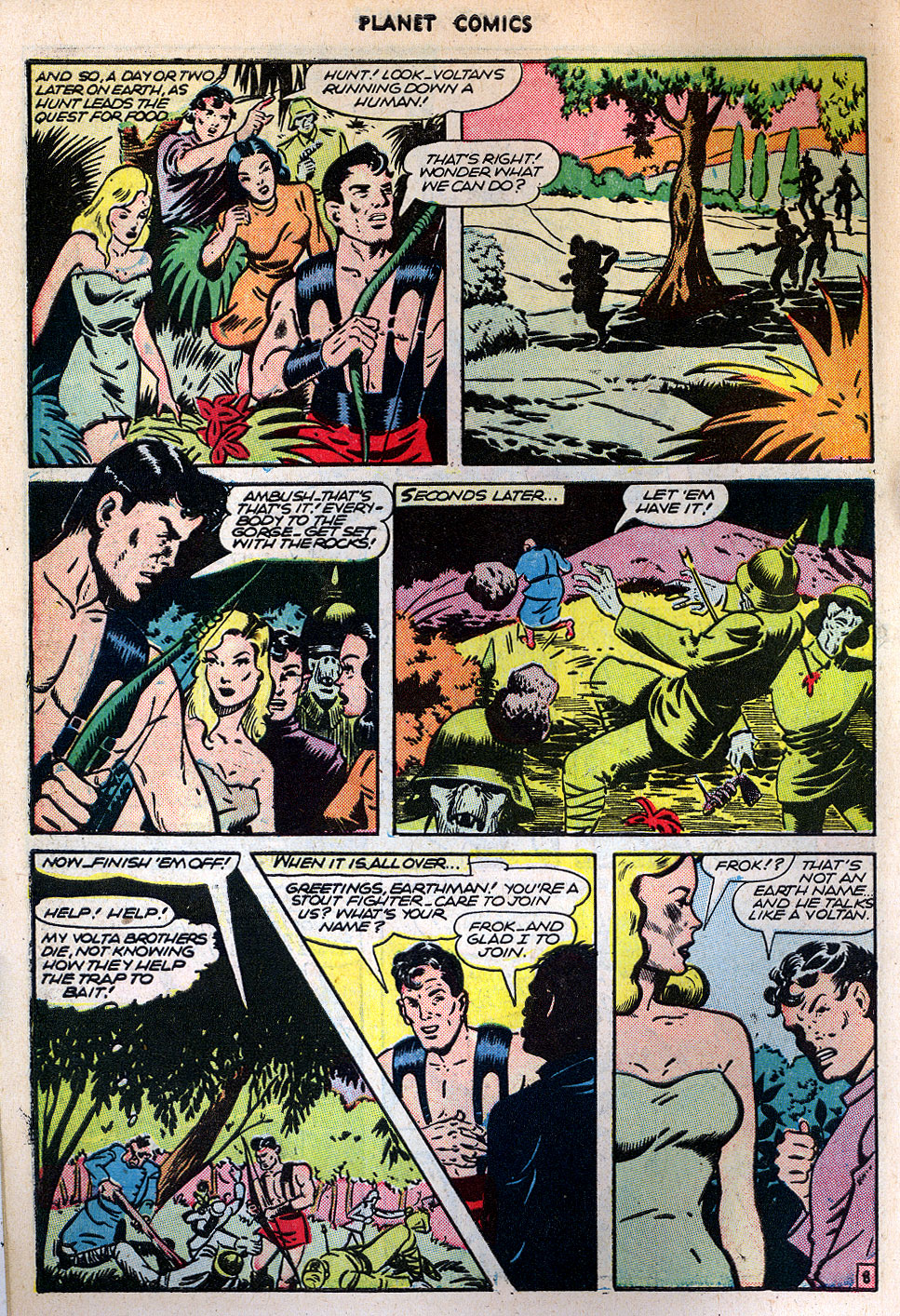 Planet Comics #42 (Fiction House), page 10. Public domain (US).