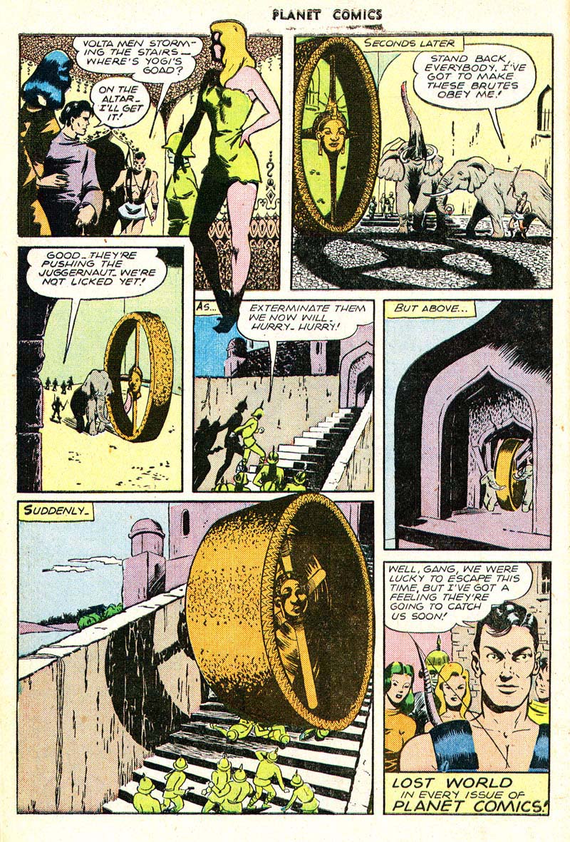 Planet Comics #43 (Fiction House), page 12. Public domain (US).