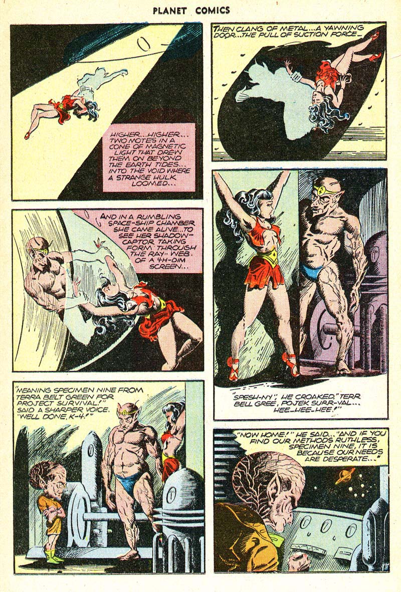 Planet Comics #43 (Fiction House), page 15. Public domain (US).